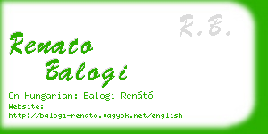 renato balogi business card