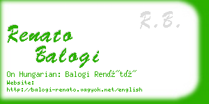 renato balogi business card